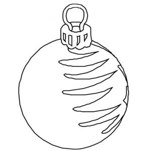 Disegno di Palla di Natale da colorare